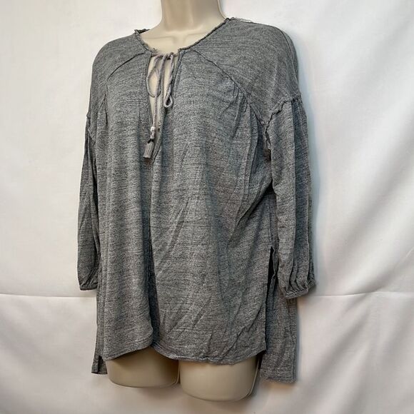 Free People We the Free Just a Henley gray knit tunic top size XS - Picture 4 of 14